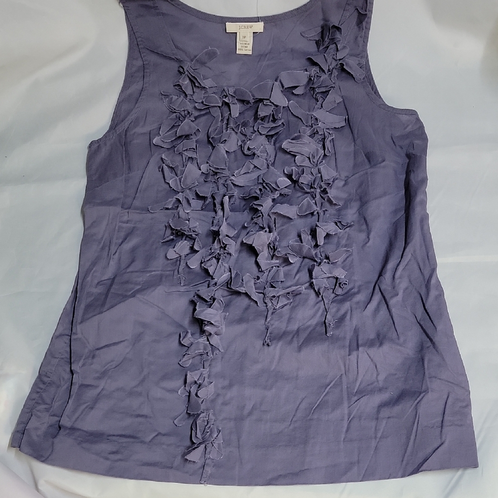 J. Crew Lavender Ruffle Tank Top